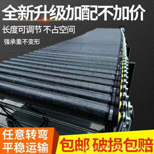 新款 车卸水货神器转弯传送 伸缩动力滚筒输送带机璃钢辊筒UCI玻装
