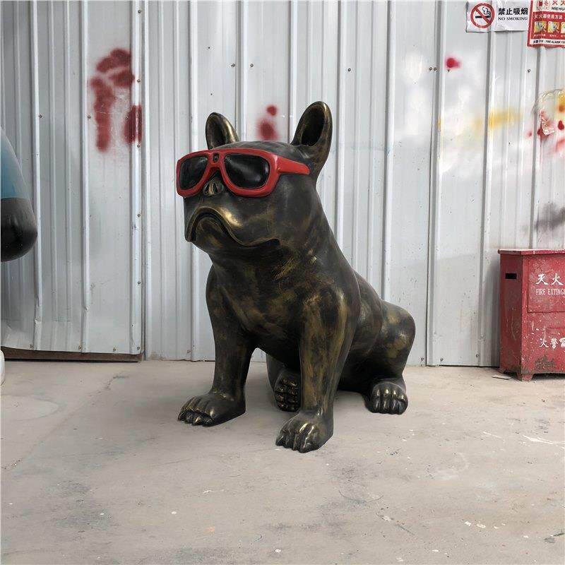 法国斗牛犬大型雕塑摆件网红法斗犬模型商场迎宾落地装饰可爱公仔