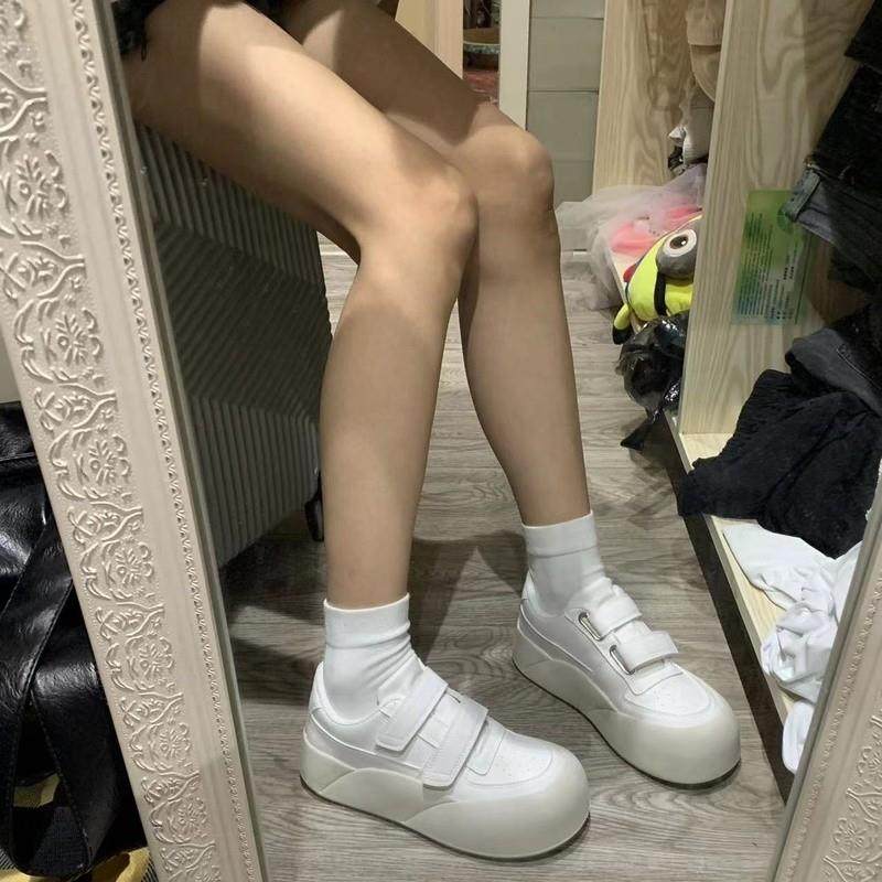 树上有个桃厚底板鞋女2024春季新款百搭魔术贴小白鞋运动休闲鞋子,女鞋,休闲板鞋,淘宝优惠券,粉丝福利购,淘宝优惠卷