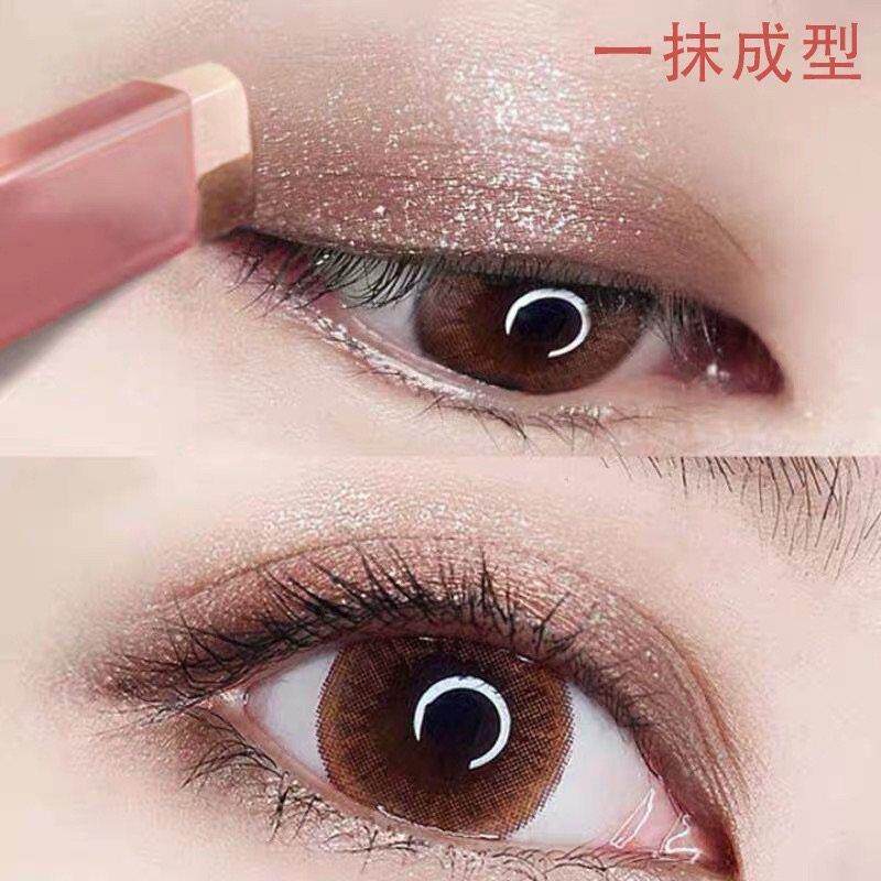 氏懒人双色眼影棒笔珠光防水不晕染初学者一抹成型妆大地色眼