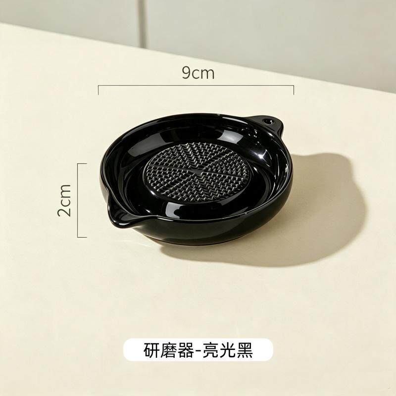 蒜泥全瓷手动姜蒜研磨器土豆捣蒜蓉宝宝姜泥器家用菜肉泥盘子蒜汁