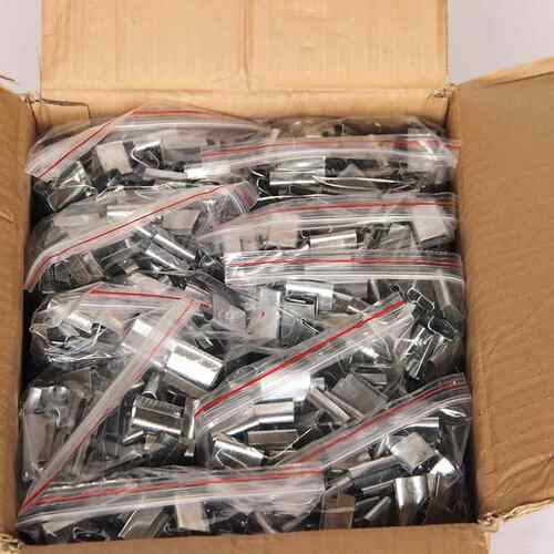 厂家 pet塑钢带打包扣手动打包扣塑钢扣铁扣打包带扣