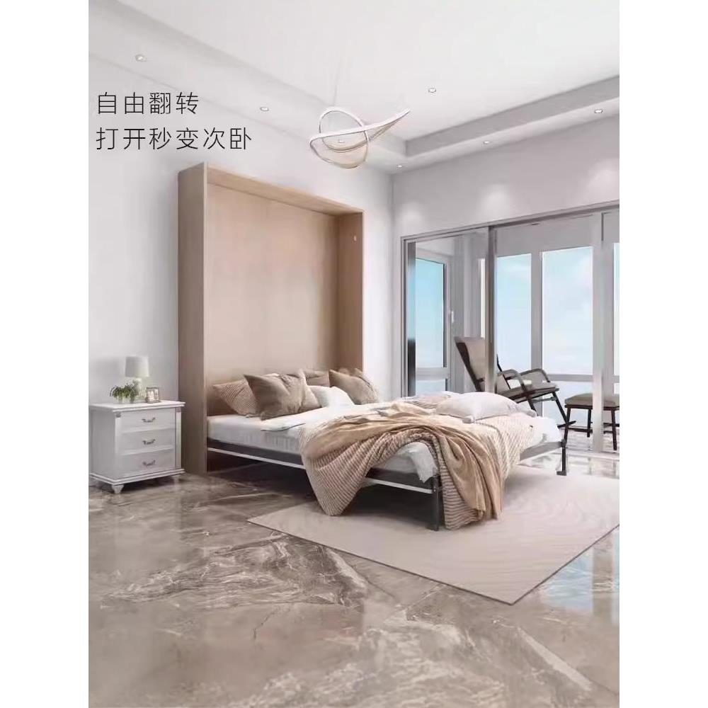 吉士隐床墨菲折翻叠转隐藏翻墙床衣柜隐藏墙功能五形金JFC多配件