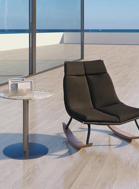 休闲摇椅北欧庭院阳台小户型懒人躺椅沙发茶几室外椅藤编椅摇摆