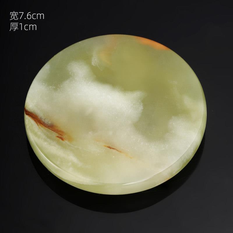乳脂玉白瓷三彩盖碗盘底盘茶垫茶碟托圆陶瓷防烫保温垫茶道