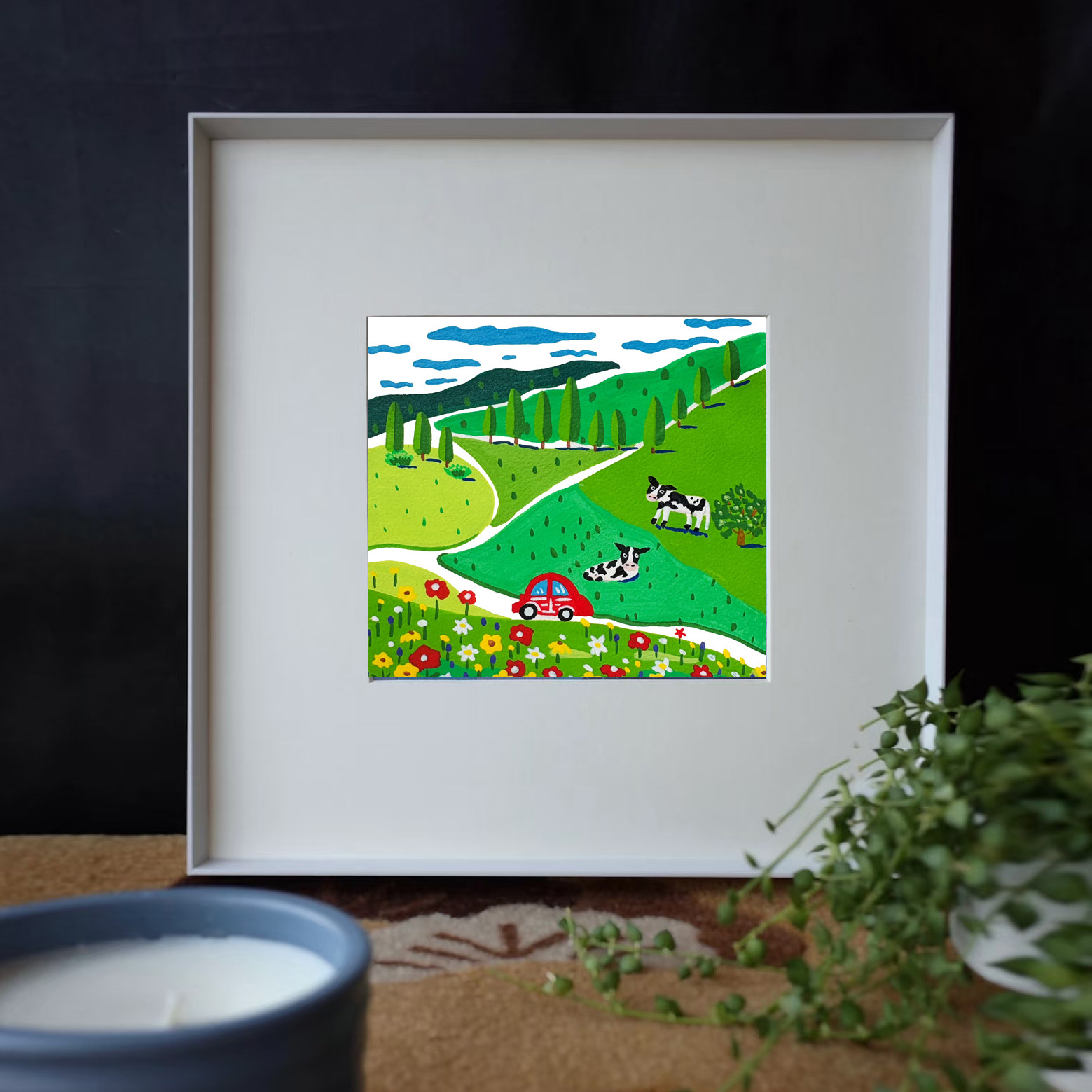 《开往春天的小路》墙壁挂画卧室版画