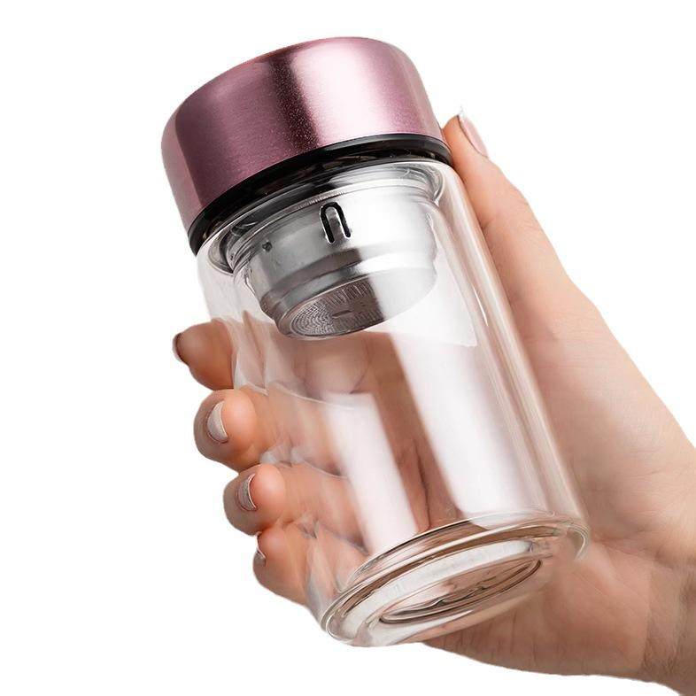 logo耐高温玻璃泡茶水杯玻璃杯