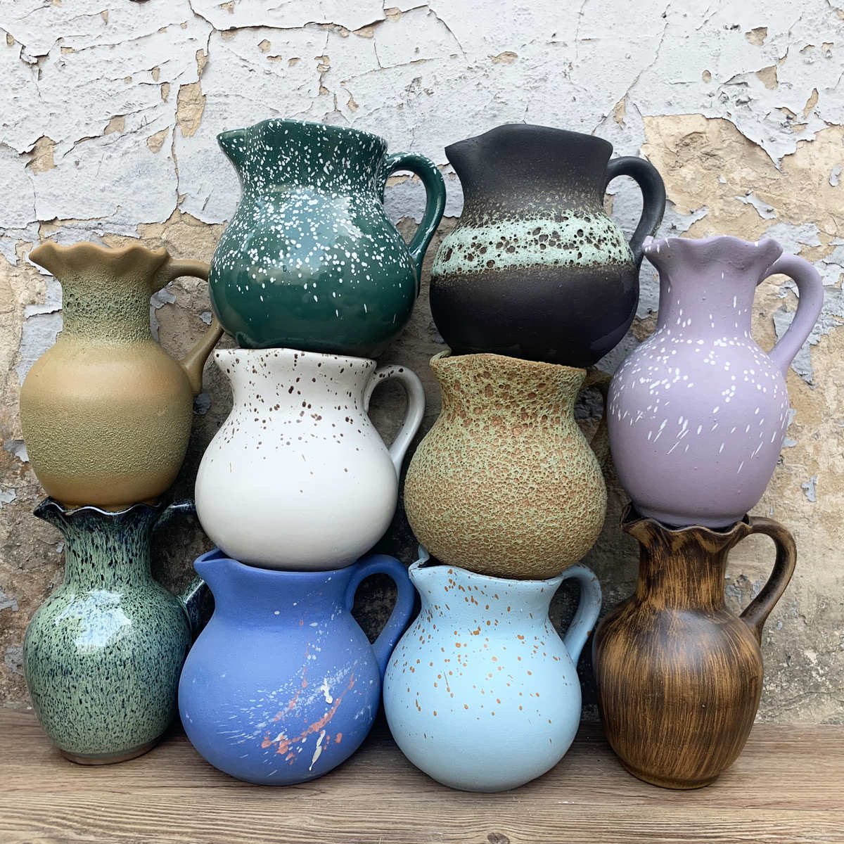 花盆土陶粗陶罐子带把奶罐茶壶盆大号老桩罐盆景盆栽水培无孔微