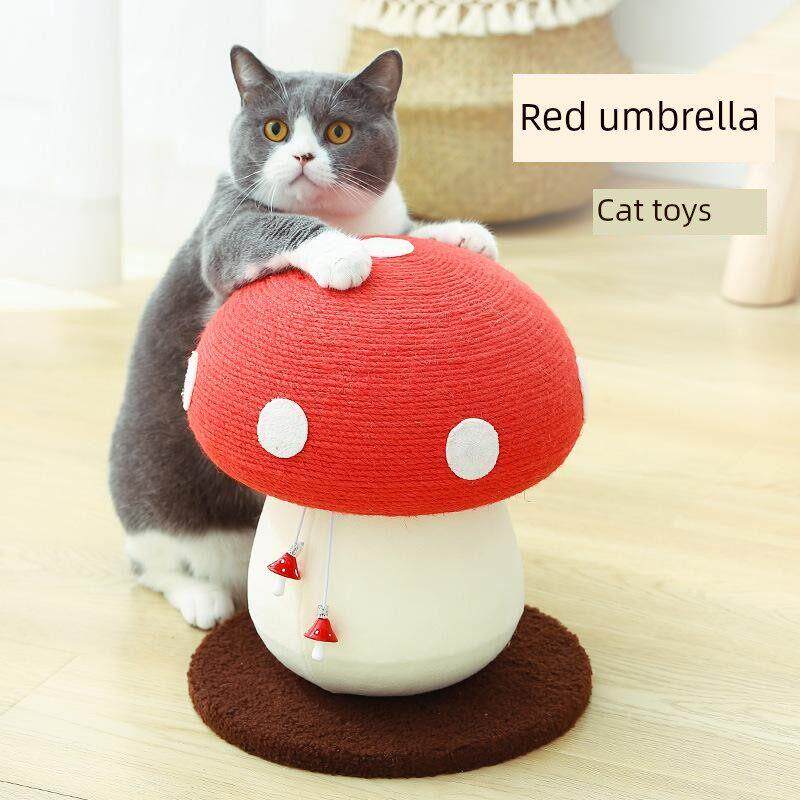 采购产品红色雨伞,蘑菇猫攀爬架,剑麻爪磨猫抓板,不脱落垂直猫