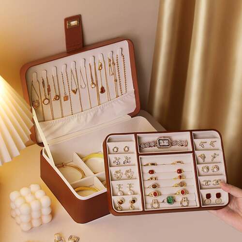 Meilade Jewelry Storage Box for Earrings, Studs, Necklaces,