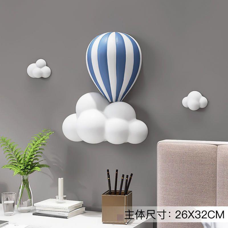 热气球墙面装饰3d立体云朵墙贴壁饰客厅背景墙装饰画儿童玄关挂画