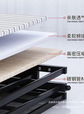 2折休叠床午米单人床1米5家用简易实木床1.办公室经RIZ济型双人小