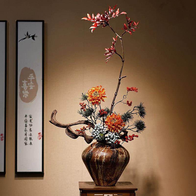 仿真花艺摆件客厅花瓶摆件装饰品玄关氛围茶几边高级感搭配假花