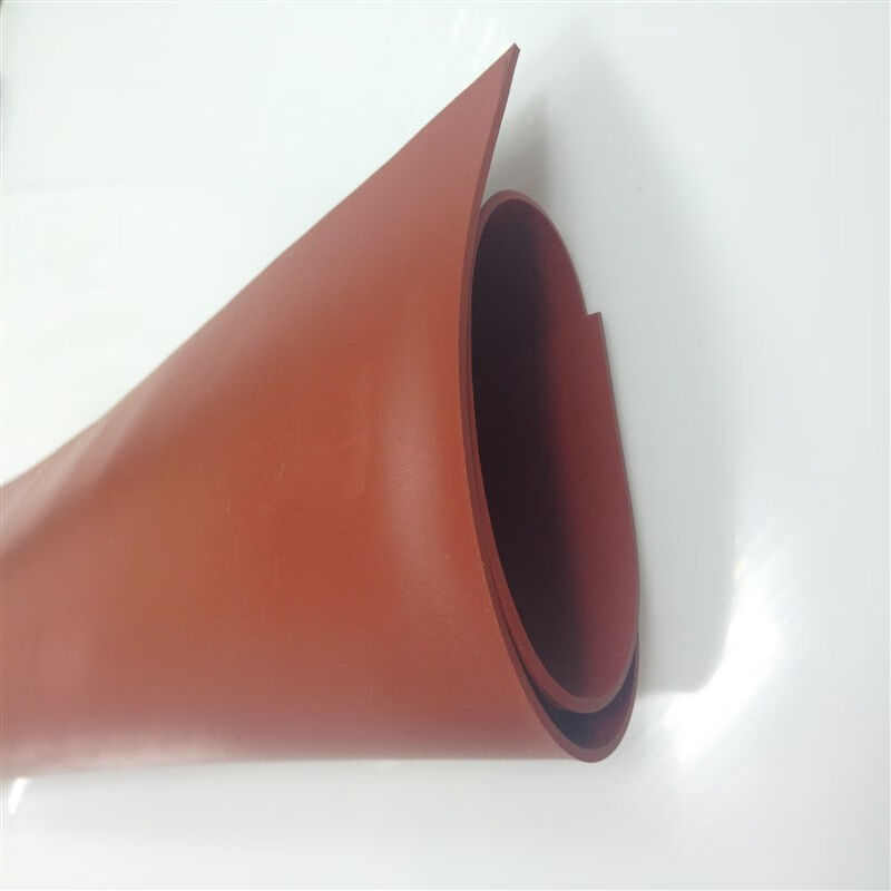 加厚防滑垫片硅胶板红色皮耐高温橡胶绝缘减震1mm*50cm*50cm