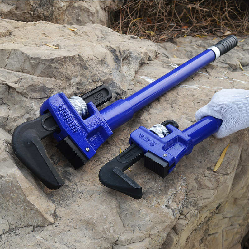 管子钳管  油田重型工业维修扳手工具伸缩加力管道级钳伸缩式