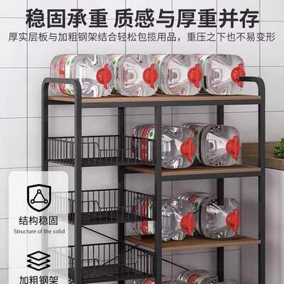 架多层货纳储物架落地杂物架子展示架家用阳收台置厨房多功CHK能