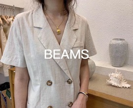 beams小店绵麻宽松双排，扣西装款，连衣裙2019夏季