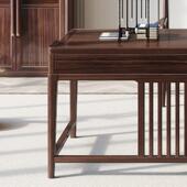 新中VUK式 乌木代实木桌书桌现轻奢办公书法写字台书房金书桌椅组