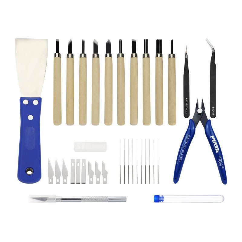 3D打印机配件工具套装剪钳铲刀镊子清洁针修理刀组合工具包36件套