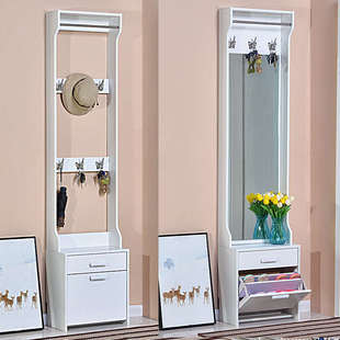 架穿衣镜15cm组 凳带衣架17cm门厅小鞋 7K简约现代翻斗鞋 柜换鞋