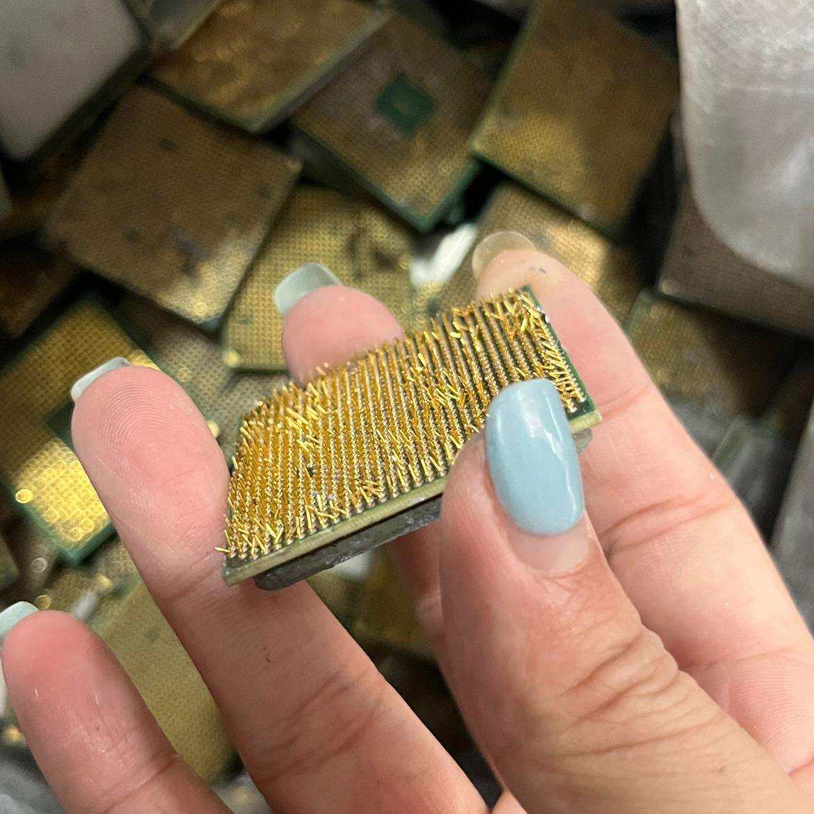 电脑CPU针电子镀金废料洗金炼金用品AMD满脚针cpu提炼材料