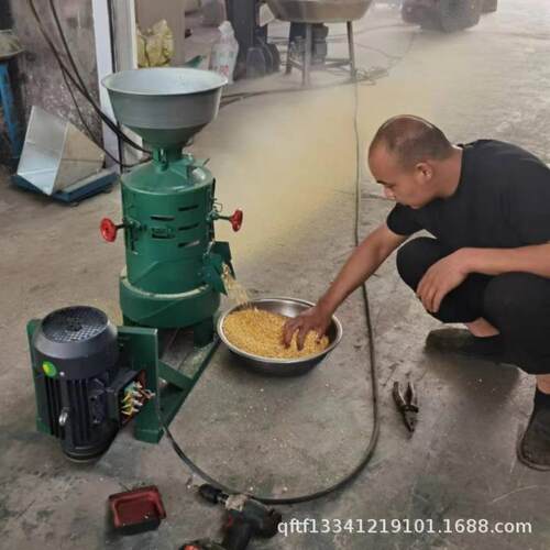 加厚型原粮去皮机家用玉米脱皮碴子机水稻谷子精选脱皮碾米机