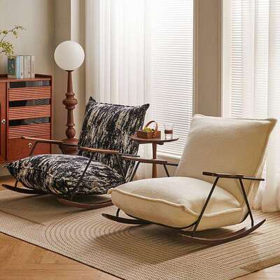 懒人沙发摇摇阳台休闲椅客厅卧室摇椅沙发椅轻奢复古躺椅家用单人