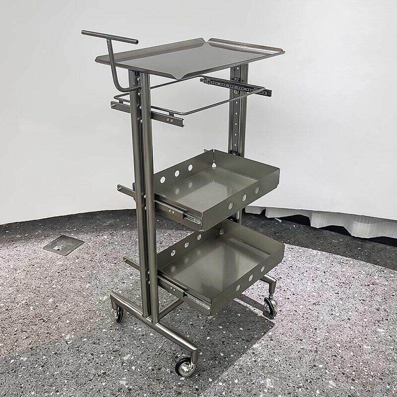 高端理发店推车发型师美发美容烫染工具车发廊专用工具推车杠车柜