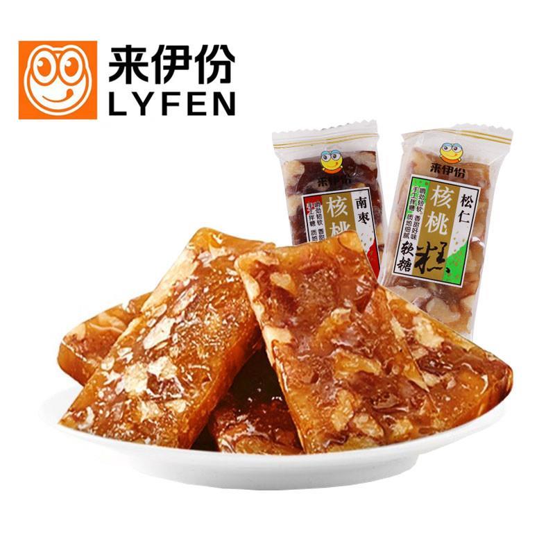 来伊份松仁核桃糕500g小包装核桃糕软糖原味传统糕点零食来一份
