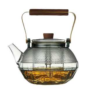 高硼硅透明玻璃茶壶家用办公大容量蒸煮一体茶水分离泡茶壶煮茶器