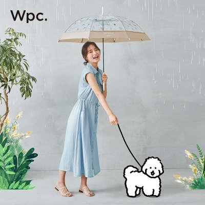 wpc透明雨伞手动女生高颜值萌宠伞大号加大加厚加固抗风长柄伞