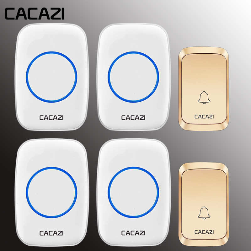 四4首音量无线门铃门铃家用带遥控音乐门铃 防水58记忆拖二远距离