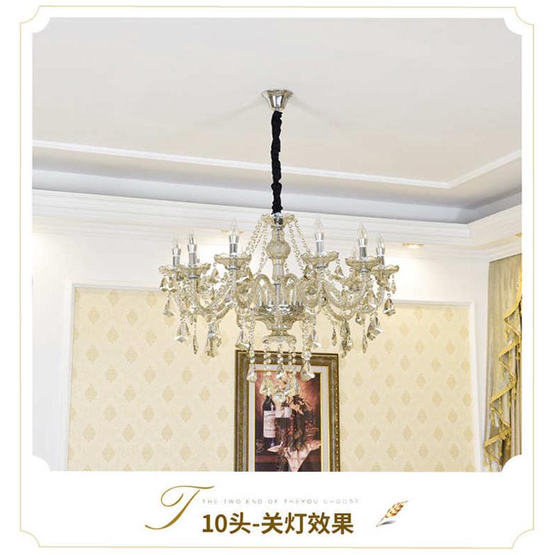 欧吊灯厂家美容美发店灯具现代简约水晶蜡烛灯玻璃水晶欧式简酒店