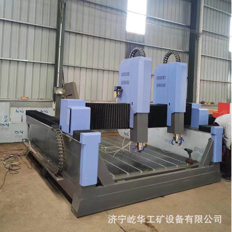 厂家供应全自动小型石材雕刻机重型石碑墓碑数控双头刻字机