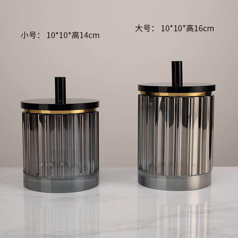 轻奢创意几何设计感现代人造水晶时钟工艺品家居样板房装饰品摆件