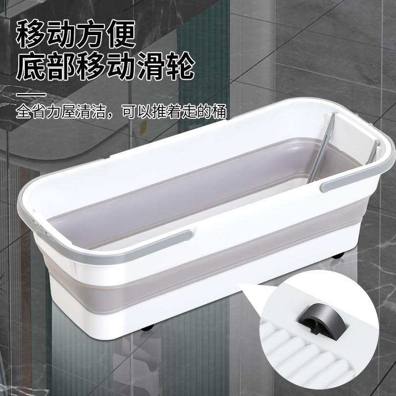 可折叠拖把桶长方形大号平板家用加厚水桶拖地桶盆单桶洗涮拖布桶