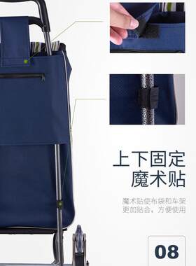 加大车手手拉车拉车手推大容量车子加厚内袋购物车袋子帆布袋拖车