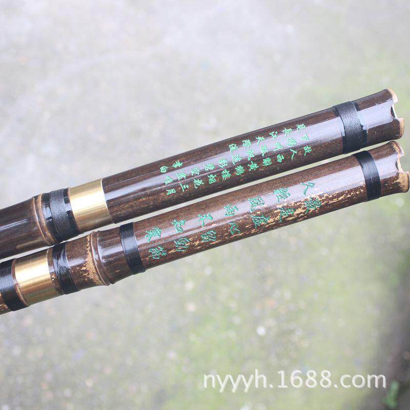 精制紫竹洞箫厂家 雕诗双节洞箫 八孔六孔 赠箫袋 初学适用