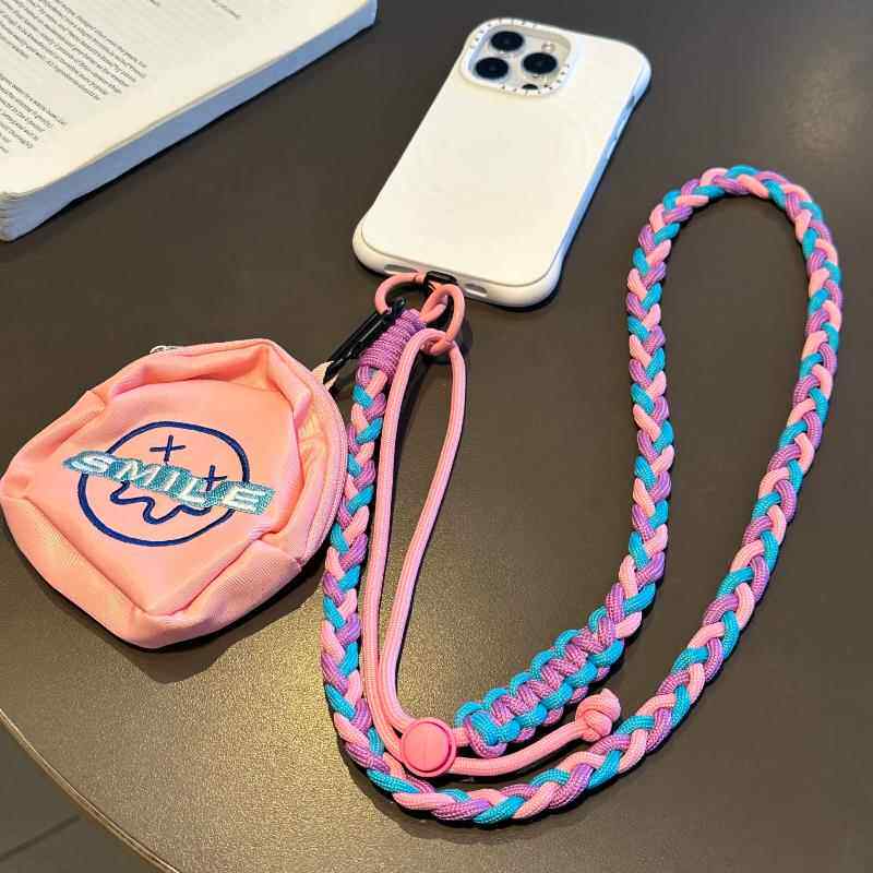 创意ins零钱包手机挂绳斜挎可调节肩背挂脖户外旅游防丢侧背挂链