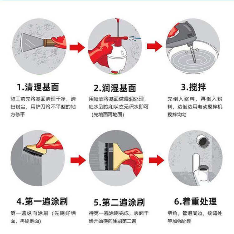 柔韧型 K11彩色防水浆料 墙地面厨房阳台卫生间房屋防水砂浆 9KG