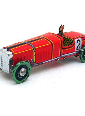 MS808赛车2号赛车老爷车 铁皮怀旧成人收藏摆件铁皮玩具