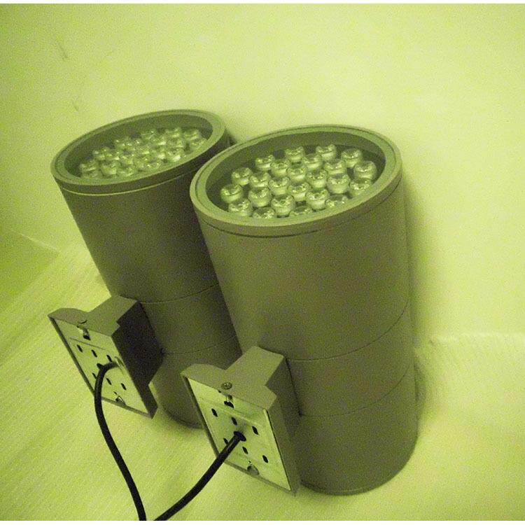 LED户外圆形单头双头壁灯外壳24W30W2*24w48W60Wled射灯外壳