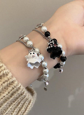 卡通幽灵串珠手链小众辣妹手链