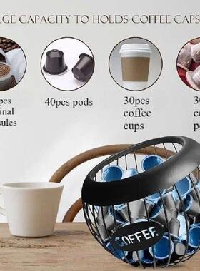 Large Capacity Coffee Pod Holder Metal Coffee Capsules