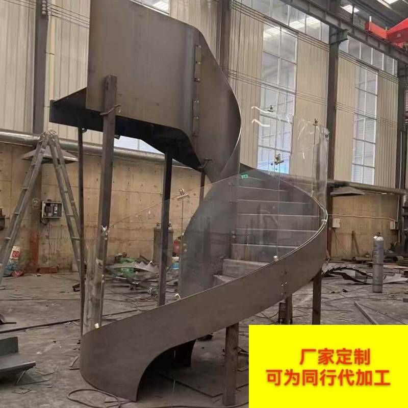 广州旋转楼梯定制可自行安装代工生产别墅家用会所酒吧设计钢结构