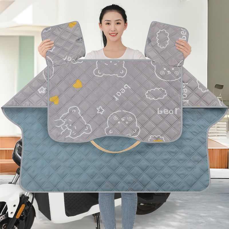 电动车挡风被夏季防水防晒防风电瓶车摩托车薄款隔热罩夏季遮阳款