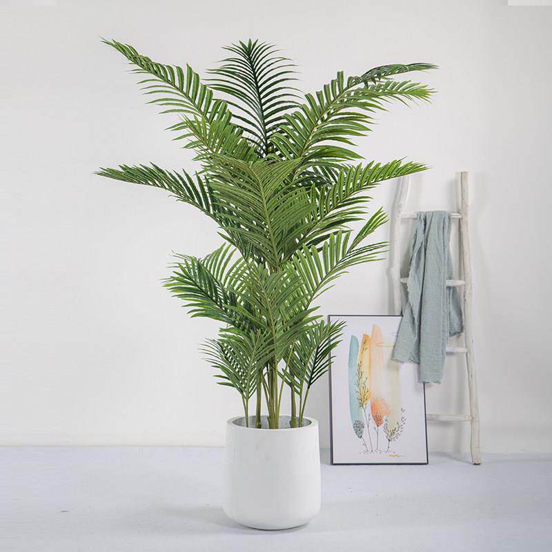 彷真绿色植物散尾葵高端轻奢客厅落地大型盆栽室内盆景装饰树假植