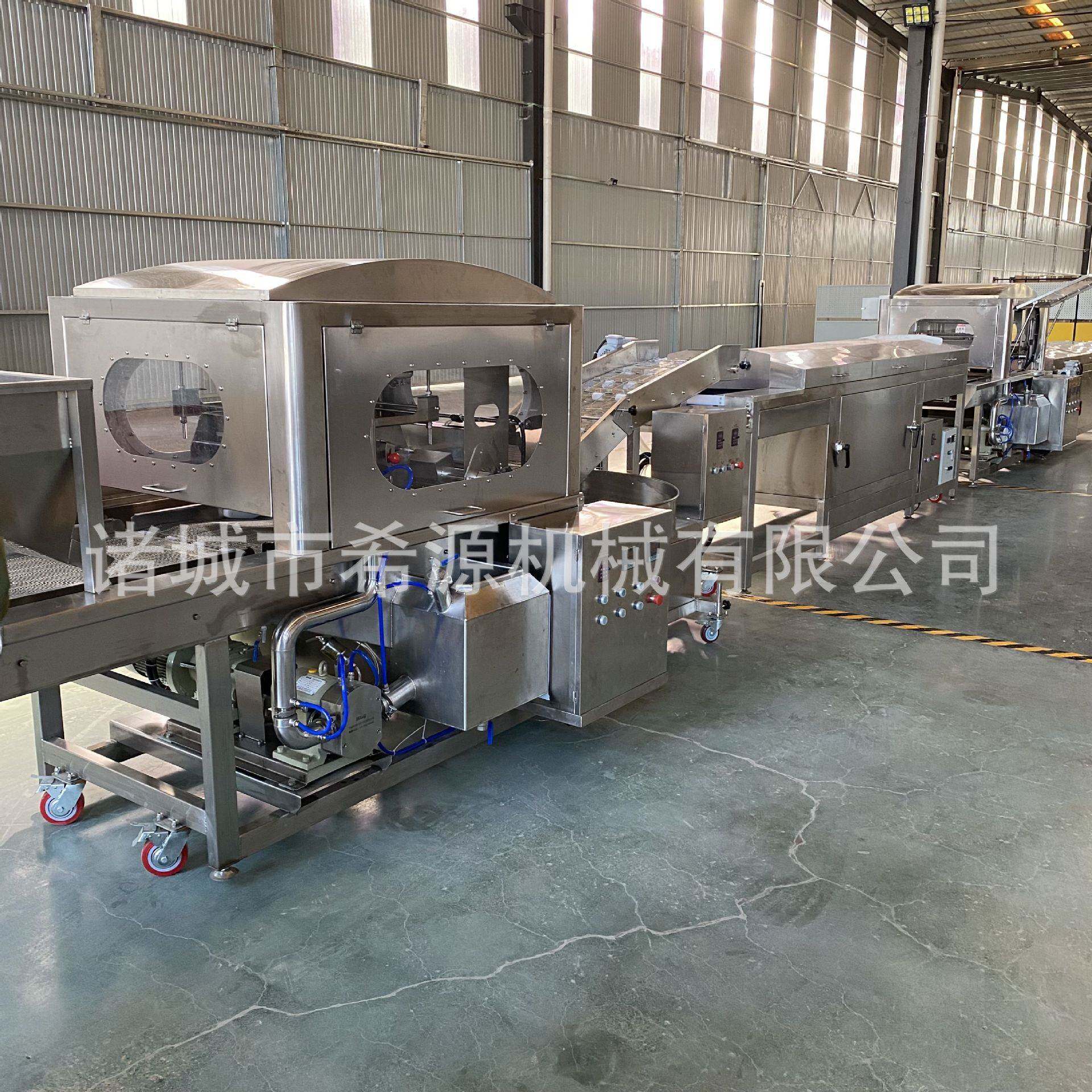 饼干裹巧克力机器水果裹巧克力涂层机全套饼干涂层巧克力生产线
