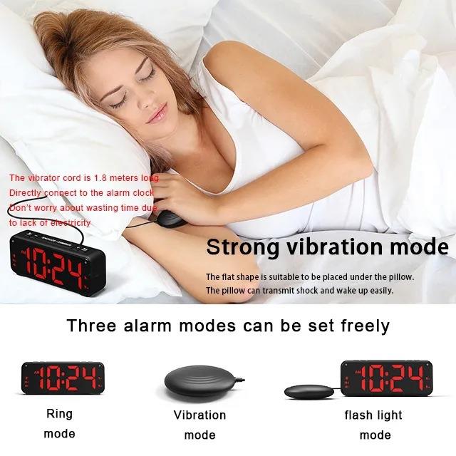 创意劲强震动闹钟两组闹铃重睡眠大声音电子钟强度时钟闹钟震动钟