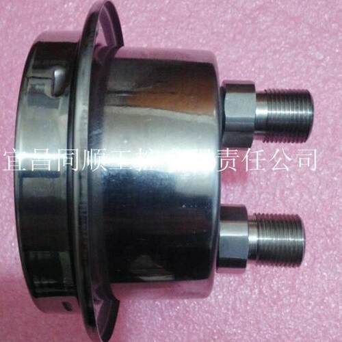 轴向带前边嵌入式安装差压表量程0-100KPa、Psi双刻度